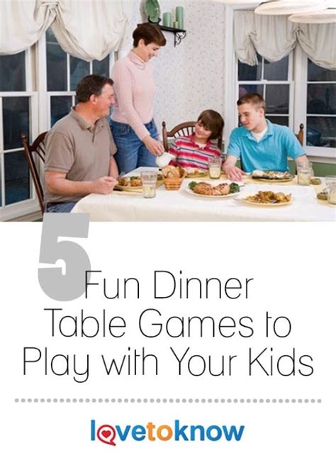 Family Dinner Table Games for Restaurants and At Home.